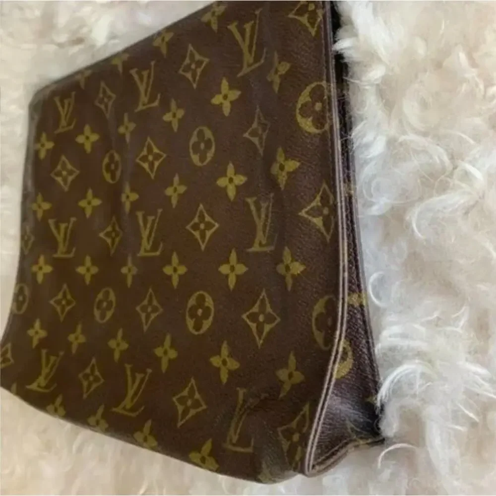 Louis Vuitton Vintage Brown Monogram Toiletry Pouch